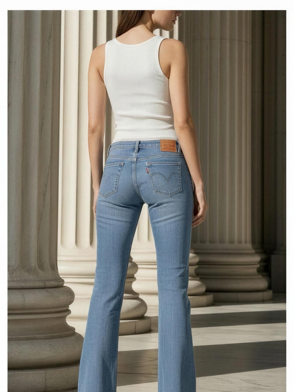 Levi's Light Blue High-Rise Boot Cut Flare Jeans - Women's